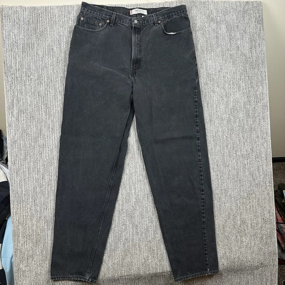 Vintage Levis 560 Jeans Mens 40x38 Fits 39x37 Black Relaxed Tapered Made USA 90s
